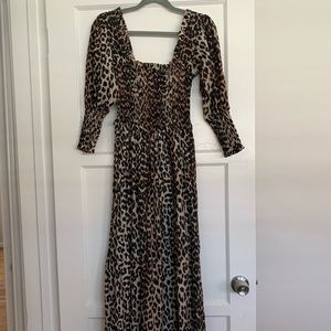 Ganni Leopard Maxi Dress